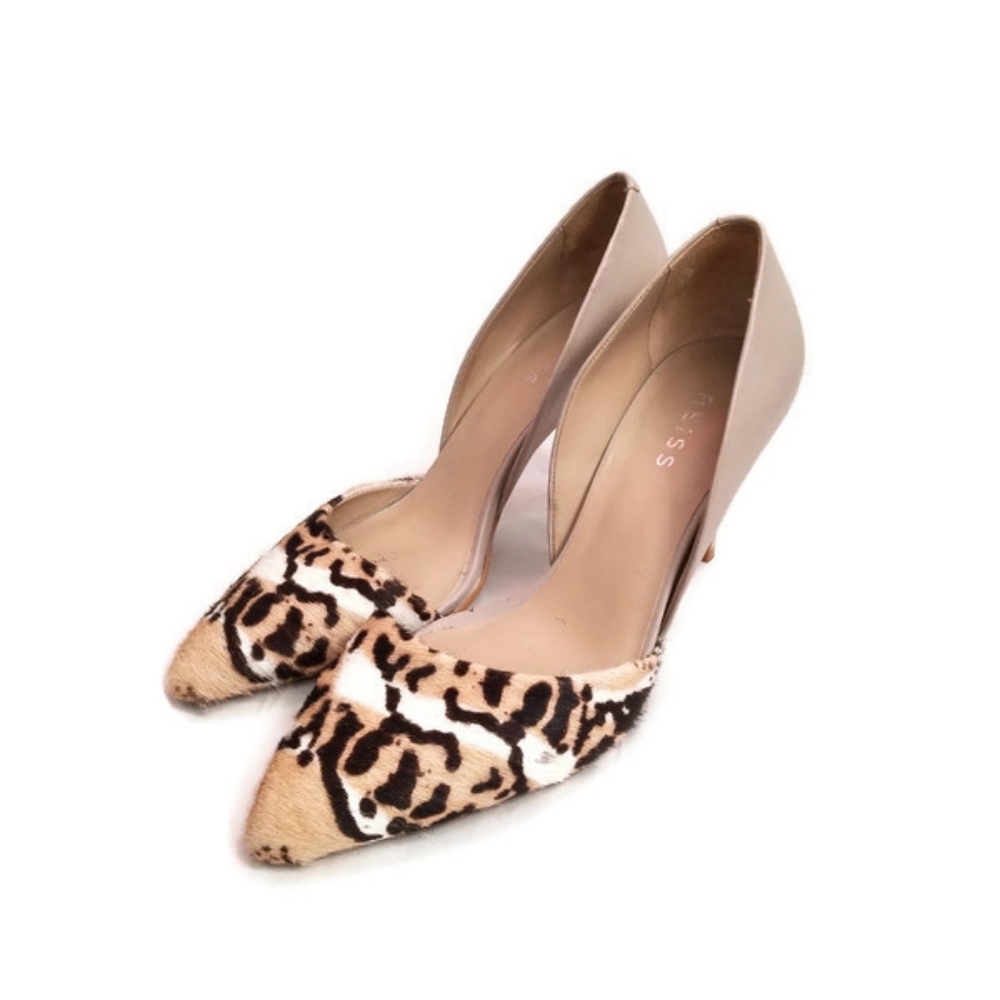 REISS Heels Calf hair leather D'orseys sz 37